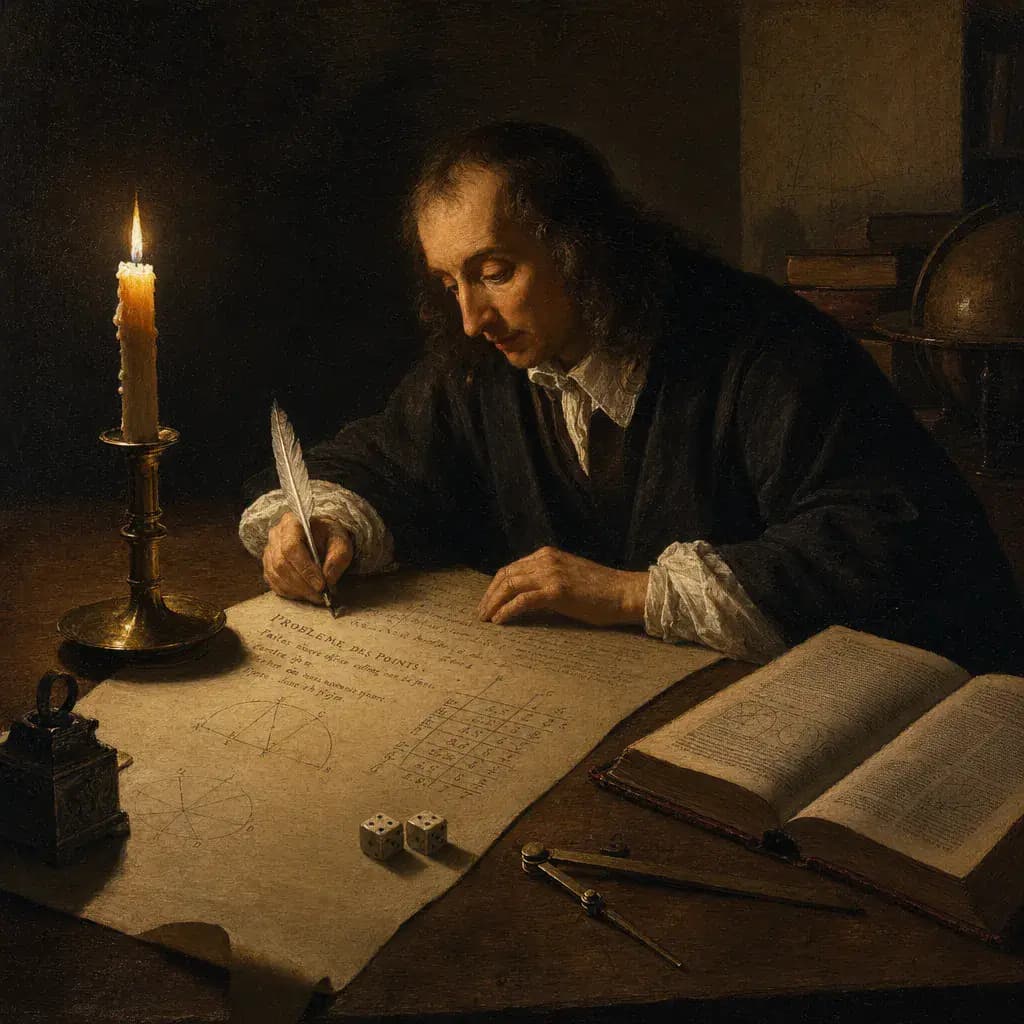 Pascal and Fermat — the foundational 1654 correspondence on probability