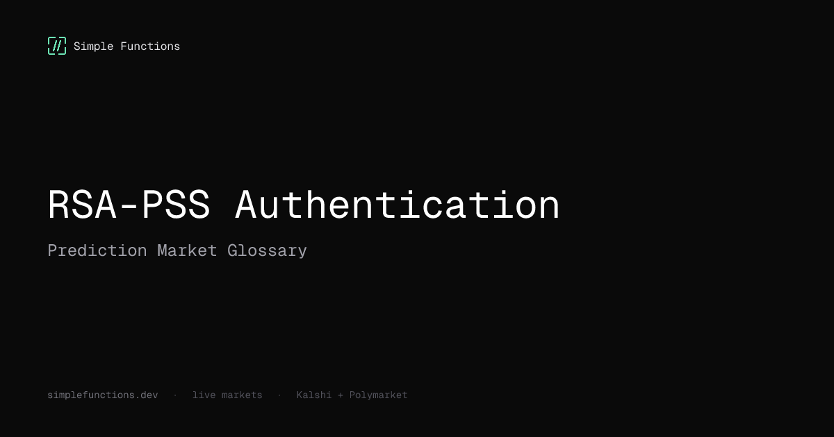 RSA-PSS Authentication for Kalshi API | SimpleFunctions | SimpleFunctions