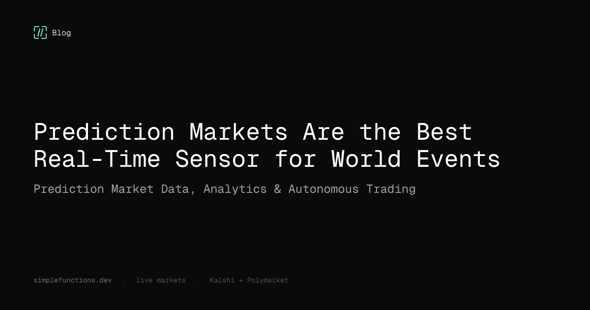 Prediction Markets Are the Best Real-Time Sensor for World Events ...