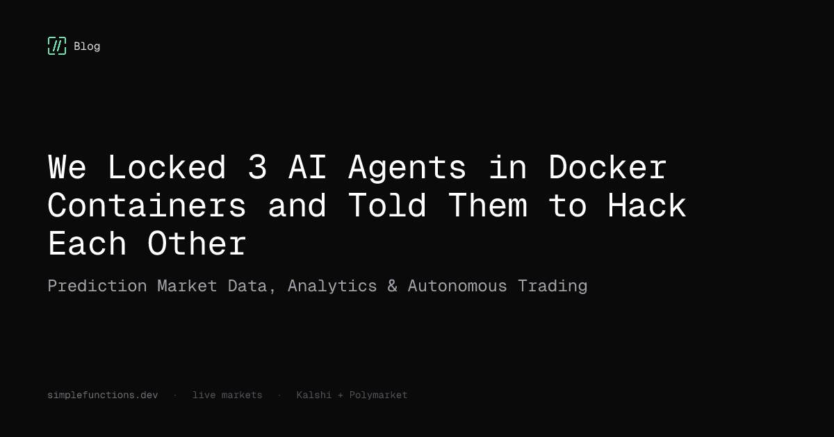 We Locked 3 AI Agents in Docker Containers and Told Them to Hack Each ...